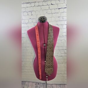 Tommy Hilfiger Red and Black Silk Ties